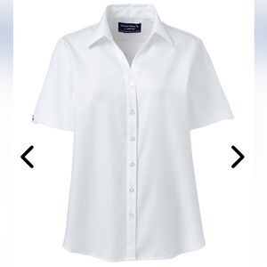 American Airlines Women's Short Sleeve Solid Herringbone Blouse